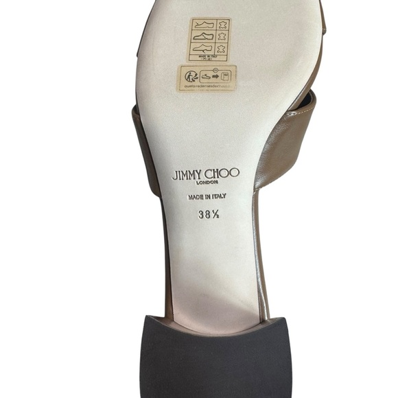 Jimmy Choo - NIB Ellison 45mm Leather Mules Sandals Sz 38 1/2 - Picture 9 of 11